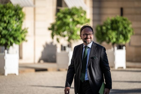 Le vice-président du MoDem Patrick Mignola devant l'Elysée le 7 septembre 2023.