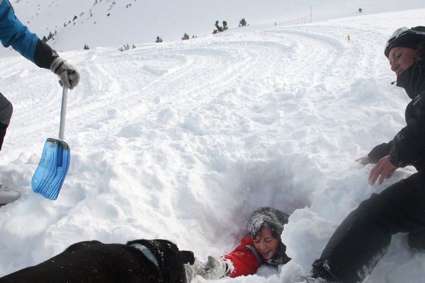 Simulation d'avalanche dans les Pyrénées