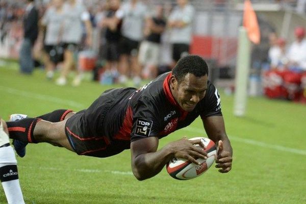 Mosese Ratuvou, Fidjien de Lyon, a marqué un essai qui ne sera pas validé.