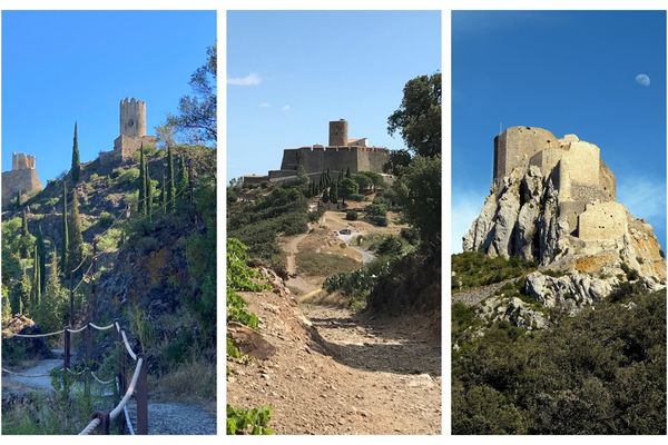 Lastours, Saint-Elme et Queribus, trois des 5 châteaux à conquérir en Occitanie.