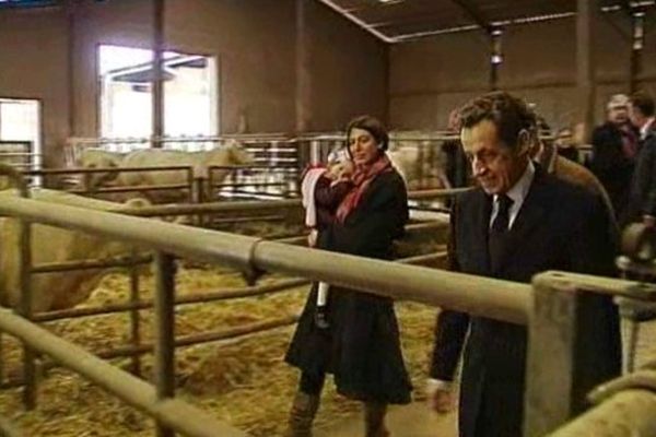 Nicolas Sarkozy au Mayet-de-Montagne, le 25 novembre 2010