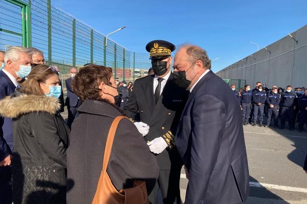 Eric Dupond-Moretti en visite à la prison de Villeneuve-lès-Maguelone ce vendredi 28 janvier 2022