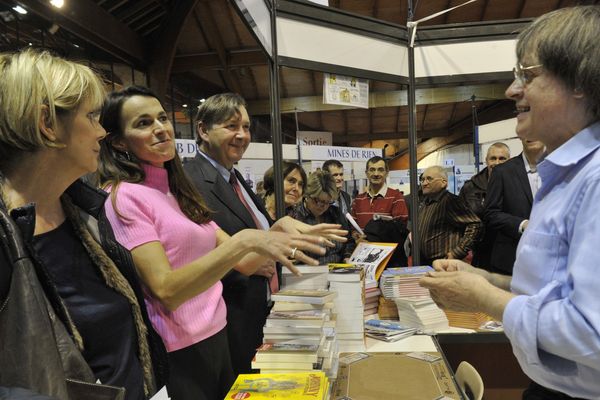 Aurélie Filipetti et Philippe Nauche lors de l'inauguration de la foire du Livre de Brive 2012