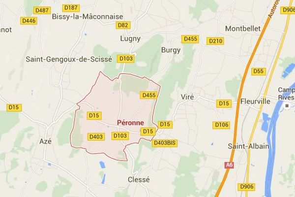 Une collision entre deux motos a fait trois blessés sur la commune de Péronne, à côté de Mâcon, samedi 28 mai 2016.


