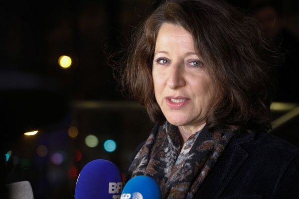 Agnès Buzyn lors de l'annonce de sa candidature le 16 février 2020.