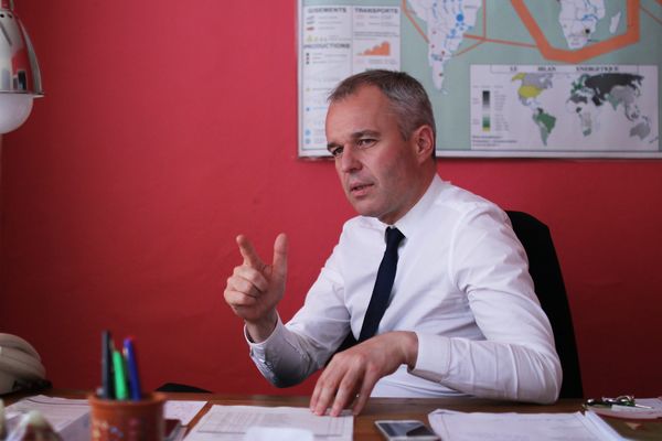 François de Rugy à sa permanence parlementaire, le 3 août 2017.