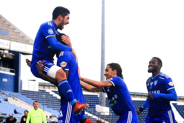 Les bastiais célèbrent leur but face à St Quentin, en janvier dernier