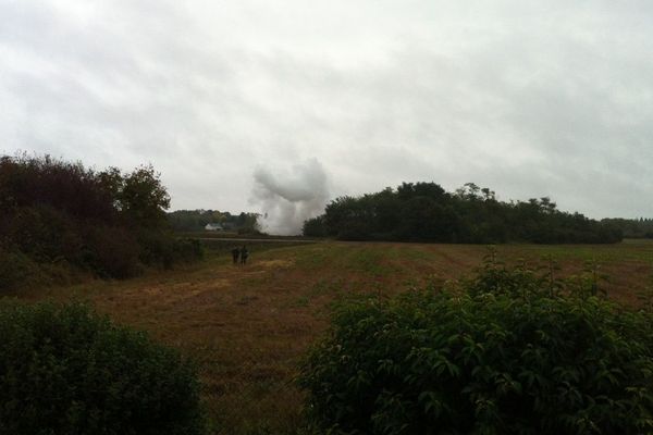 Opération de déminage aux Montils