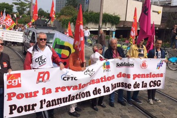 Manifestation des retraités à Orléans