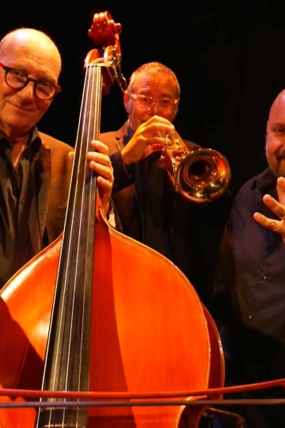 Laurent Malot, Franck Steckar et Christophe Devillers, musiciens de la "Tribu Nougaro"