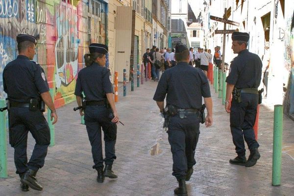 Illustration. Patrouille de police dans les rues de Marseille (Bouches-du-Rhône). 