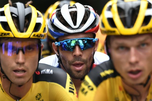 Thibaut Pinot, le leader de la Groupama-FDJ, lors de la première étape du Tour de France 2020