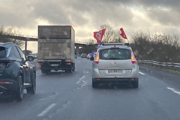 Une petite opération escargot a eu lieu ce mardi matin sur l'A31 en guise de protestation contre la réforme des retraites.