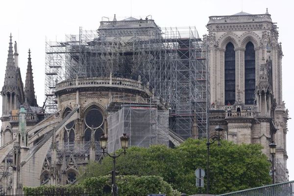 Notre-Dame de Paris, après l'incendie.