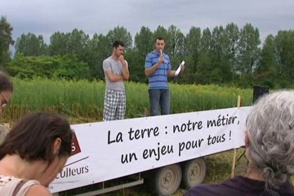 Les jeunes agriculteurs, mardi après-midi à Herrlisheim