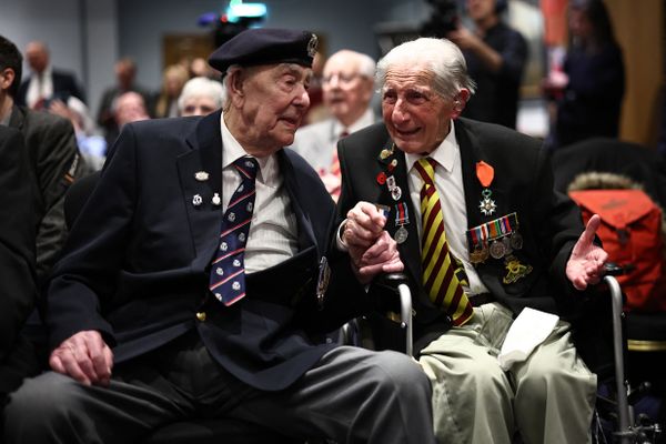 Henry Rice (à gauche) et Donald Howkins à Londres, le 26 avril dernier.