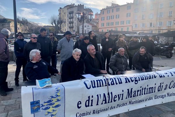 L'ensemble des pêcheurs est réunie en soutien au président du comité régional des pêches de corse dont le bateau a été détruit, le 12 janvier dernier, dans un incendie criminel.