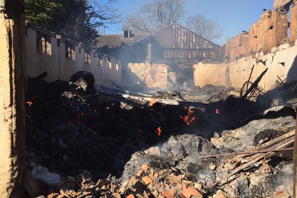 Les veaux sont restés prisonniers de flammes