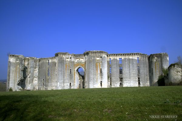 Le château de la Ferté-Milon, construit à la demande de Louis d'Orléans, inachevé et détruit par Henri IV.