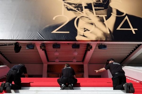 Le célèbre tapis rouge a été installé ce matin