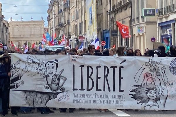 Le cortège à Nancy a rassemblé entre 2000 et 3000 manifestants.