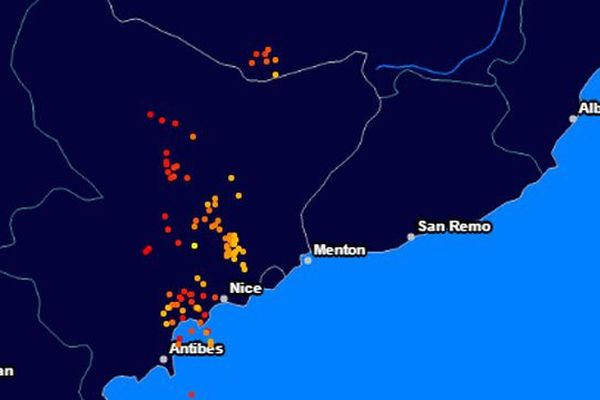 Les impacts relevés à 17 h 30.