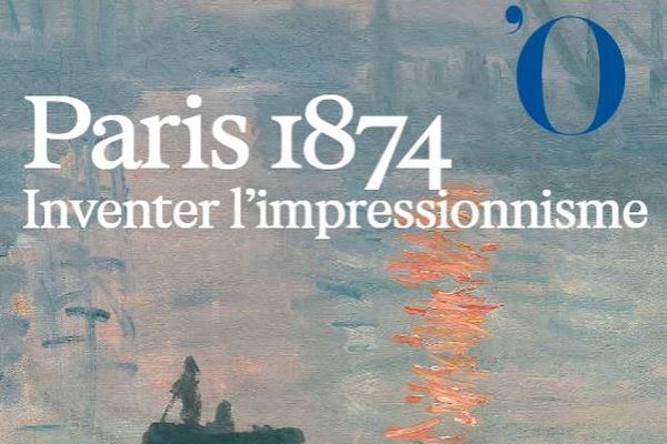 Affiche de l'exposition "Paris 1874, inventer l'impressionnisme"