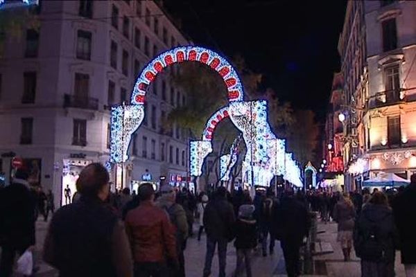 Fête des Lumières - Rue de la République (Lyon 2e) - Décembre 2013