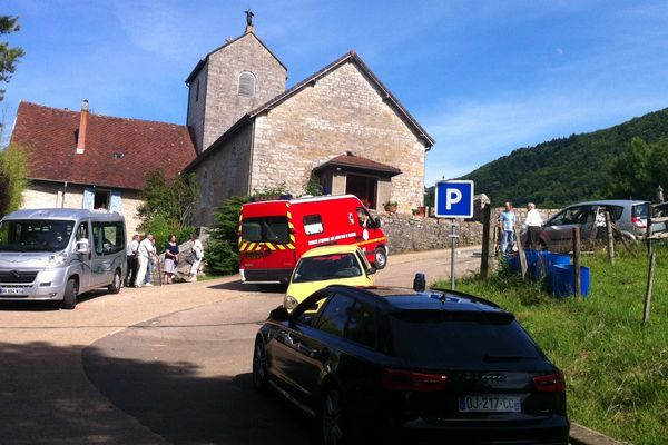 L'accident devant l'église de Marnoz