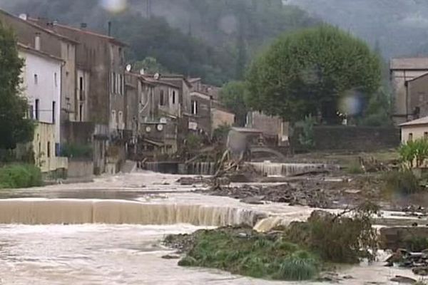 Le village de Saint-Laurent-le-Minier avait été frappé par de violentes inondations le 17 septembre 2014.