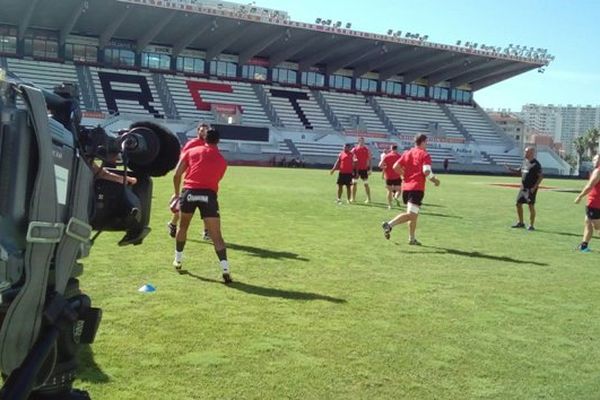 Les joueurs du RCT au stade Mayol à l'entraînement