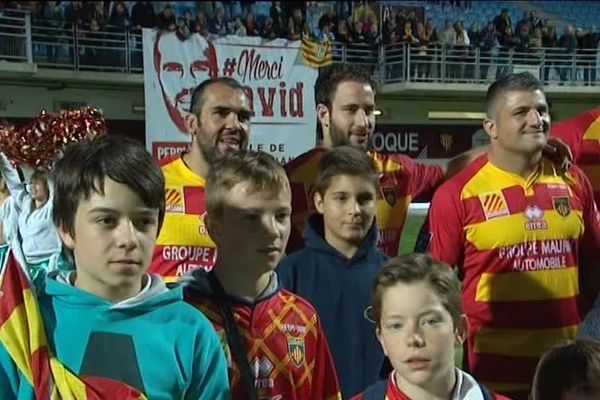 David Marty à l'issue de son dernier match au stade Aimé Giral