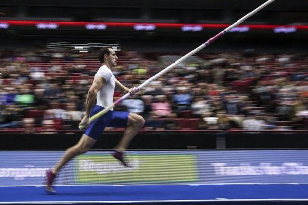 Renaud Lavillenie, lors du meeting de Malmö en Suède, le 25 février 2015.