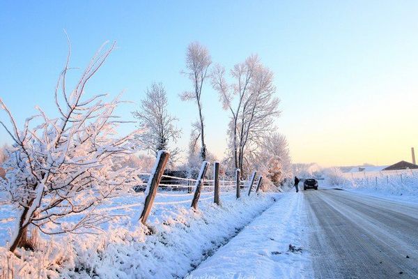 Neige du côté d'Aire-sur-la-Lys en janvier dernier. 