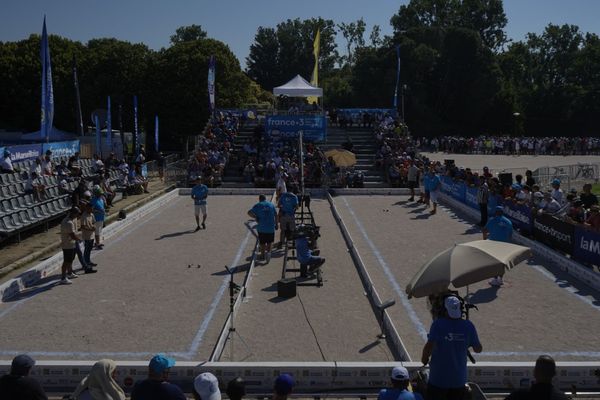 Le terrain central du mondial à pétanque