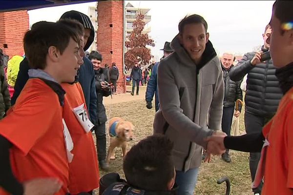 Arnaud Lavillenie à l'arrivée de l'épreuve