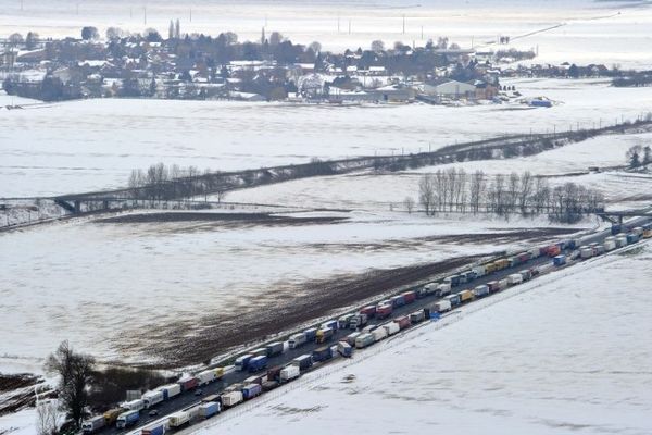 L'A1 en Picardie à Roye ce mercredi. 