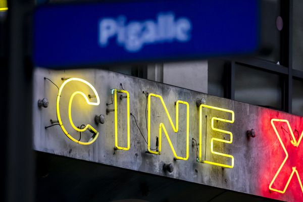 Un cinéma X dans le quartier de Pigalle, à Paris. 