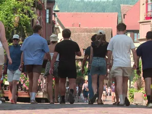 Les villages alsaciens, comme Riquewihr, profitent de l'arrière saison et des activités générées autour des vendanges.