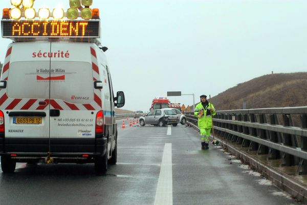 Accident sur l'A 75 sur le plateau du Lévézou