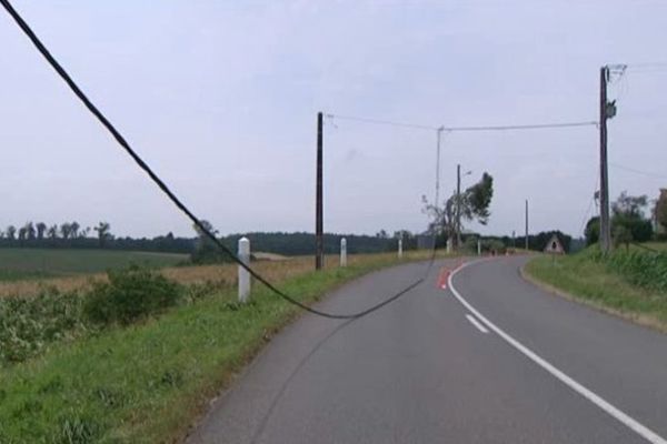 lignes électriques à terre