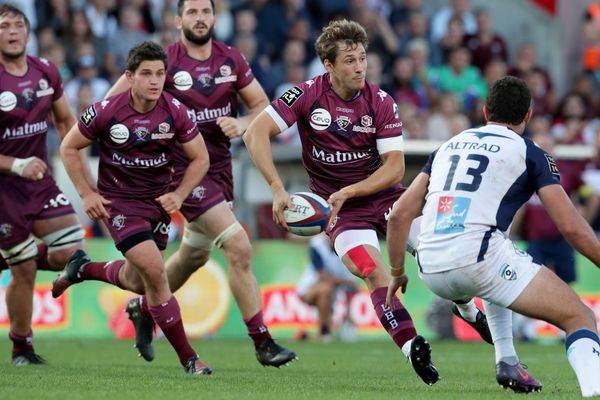 Course de Baptiste Serin, samedi 23 septembre 2017 dans le Stade Chaban-Delmas à Bordeaux. 
