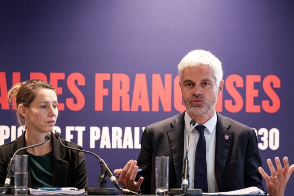 Laurent Wauquiez, lors de la présentation de la candidature de la France pour accueillir les Jeux olympiques 2030.