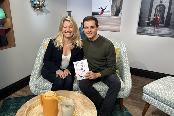 Virginie Delalande et Jérémy Allebée sur le plateau de "Vous êtes formidables"