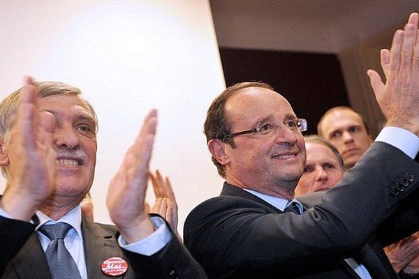 Michel Vergnier et François Hollande en 2012