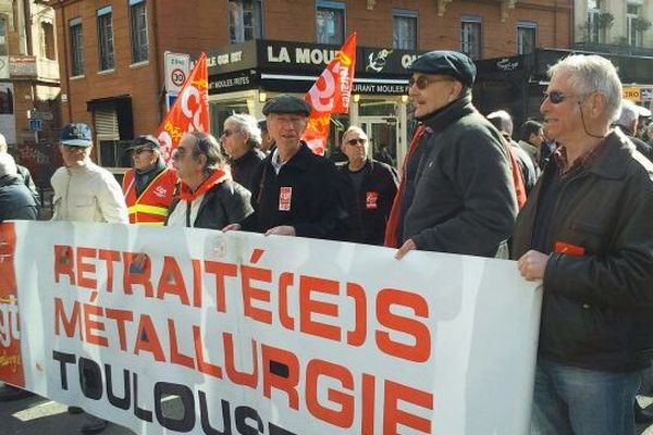 Le cortège des retraités à Toulouse le 17 mars 2015