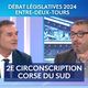 Duel François Filoni, Rassemblement National arrivé en tête au 1er tour avec 35,10% face au député sortant Paul-André Colombani du Partitu di a Nazione Corsa (26,45%)