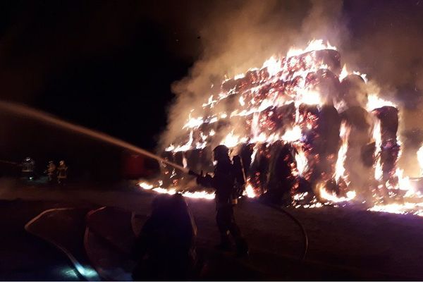 Incendie d'un entrepôt agricole à Reiningue, ce vendredi vers minuit