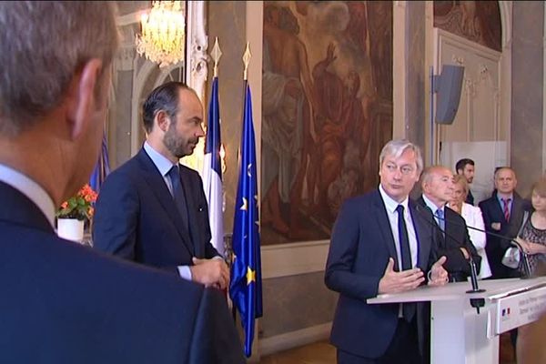 Le Premier Ministre et le Maire de Nancy à l'Hôtel de Ville