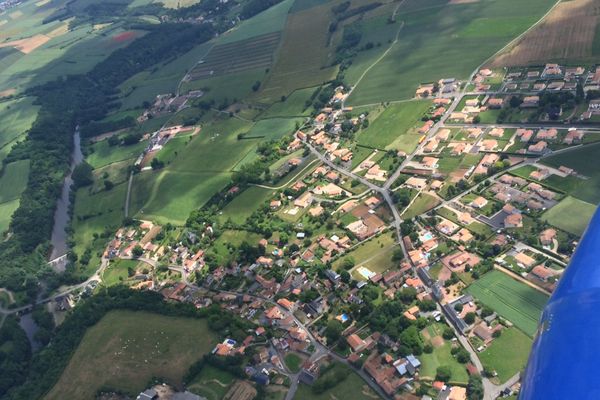 le village de Missé, vu d'avion